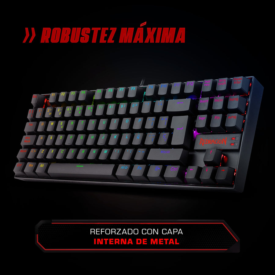 Teclado Gamer Mecánico Magnético Redragon Kumara K552RGB-M SP RGB - Bestmart