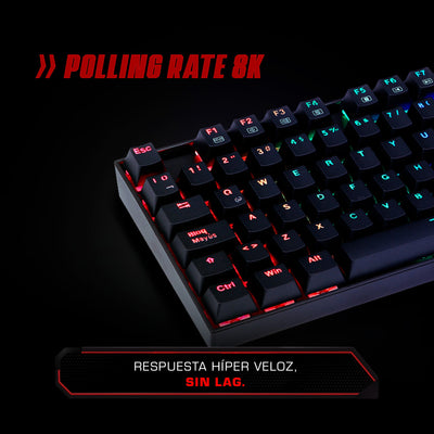 Teclado Gamer Mecánico con Switch Magnético Redragon Kumara K552RGB-M SP RGB - Bestmart