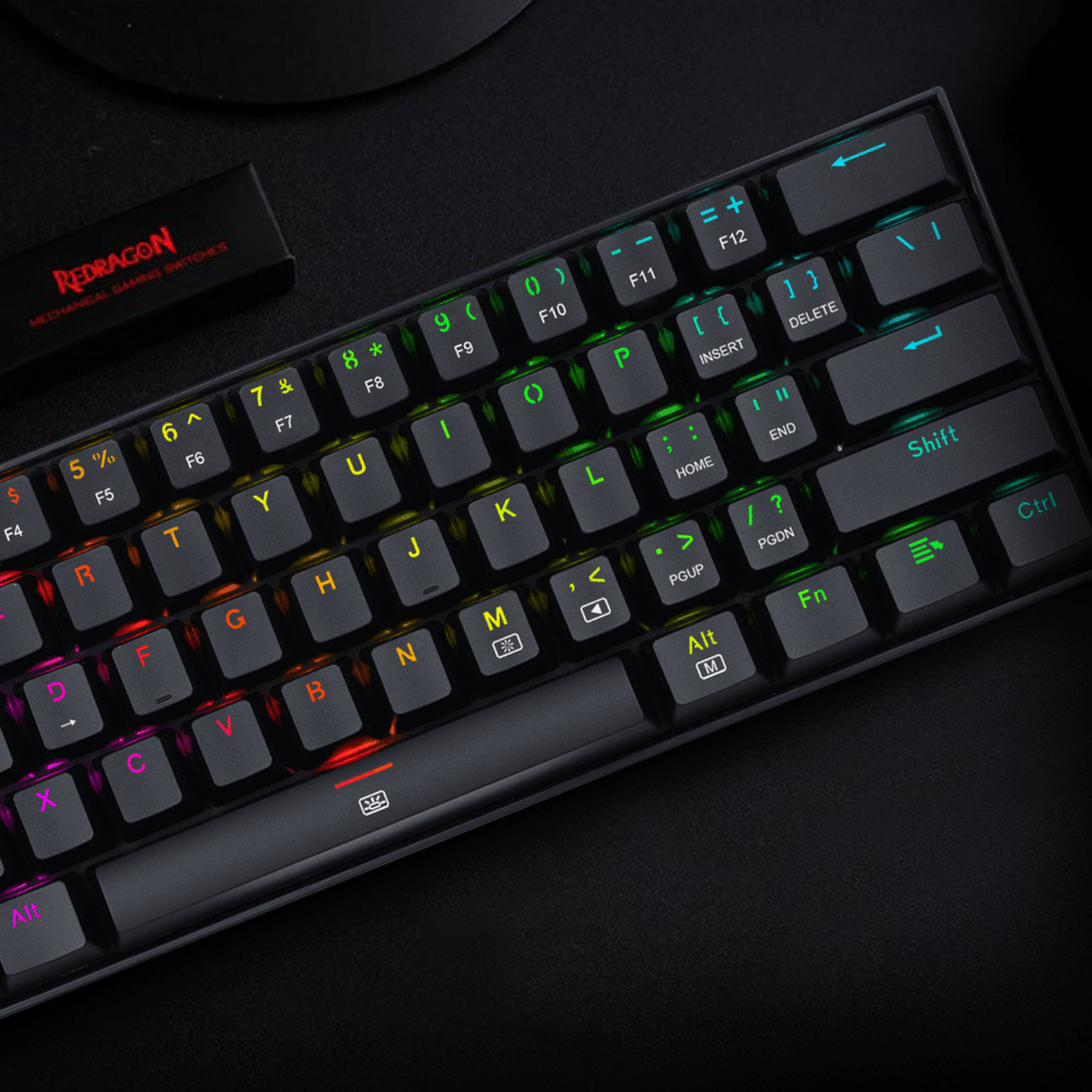 Teclado Gamer Redragon DRAGONBORN K630 RGB - SWITCH RED - Negro - Bestmart Open Box