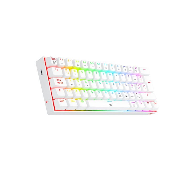 Teclado Gamer Redragon Dragonborn K630W - RGB - SP - Switch Red - Blanco - Bestmart