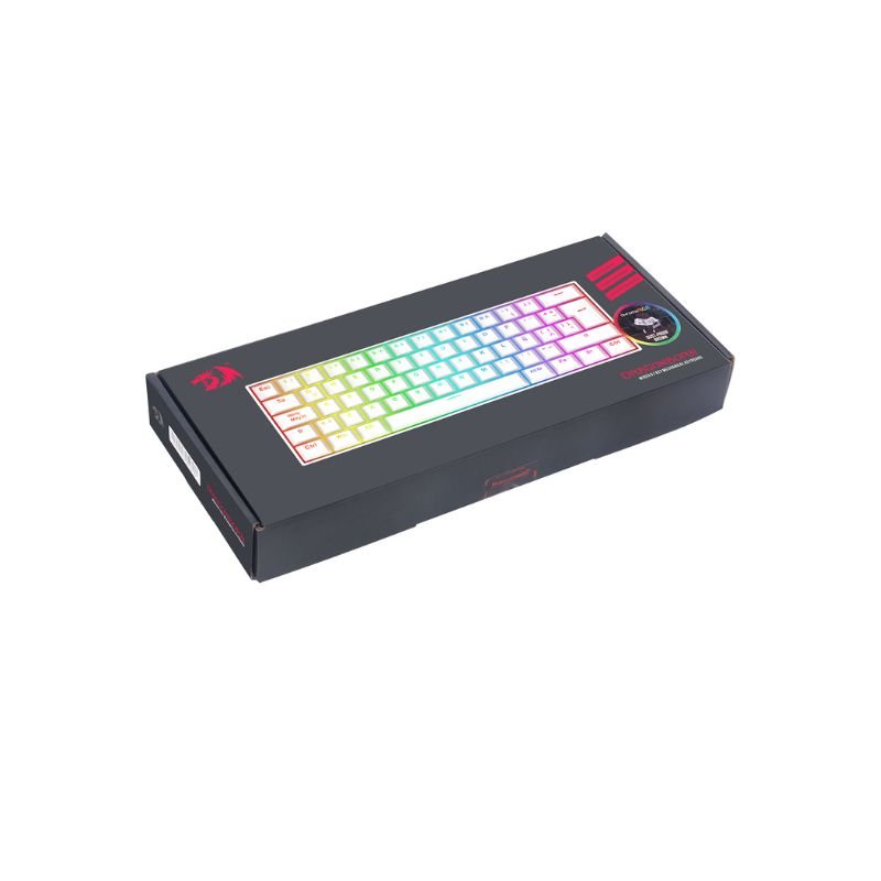 Teclado Gamer Redragon Dragonborn K630W - RGB - SP - Switch Red - Blanco - Bestmart