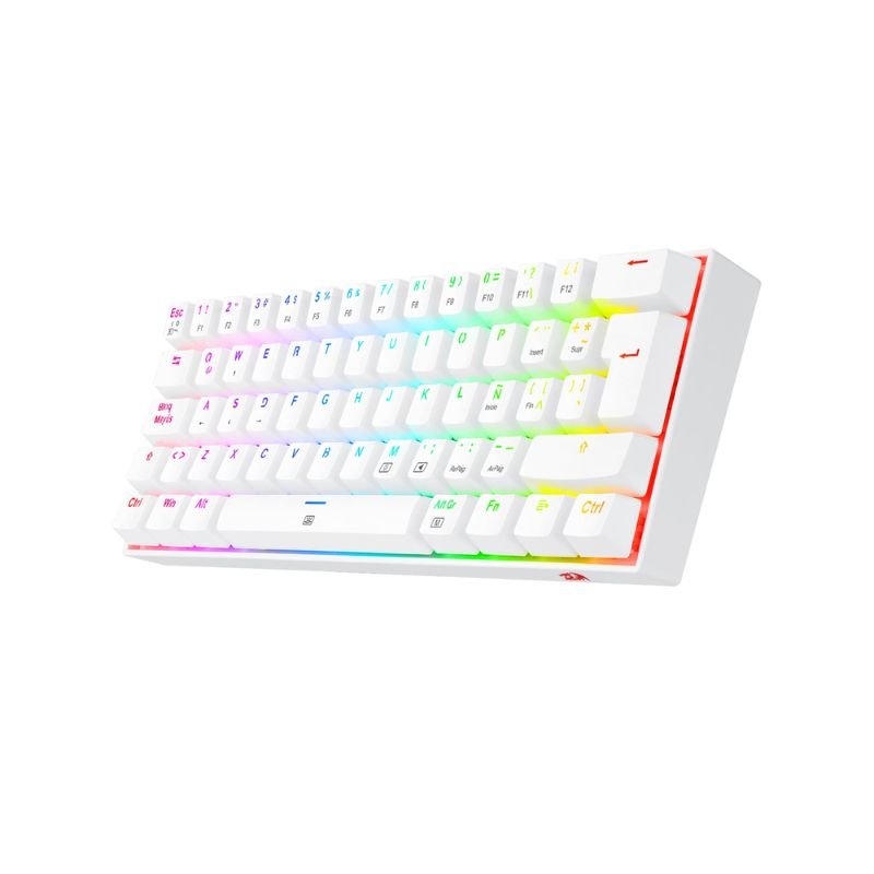 Teclado Gamer Redragon Dragonborn K630W RGB Switch Brown - Blanco - Bestmart