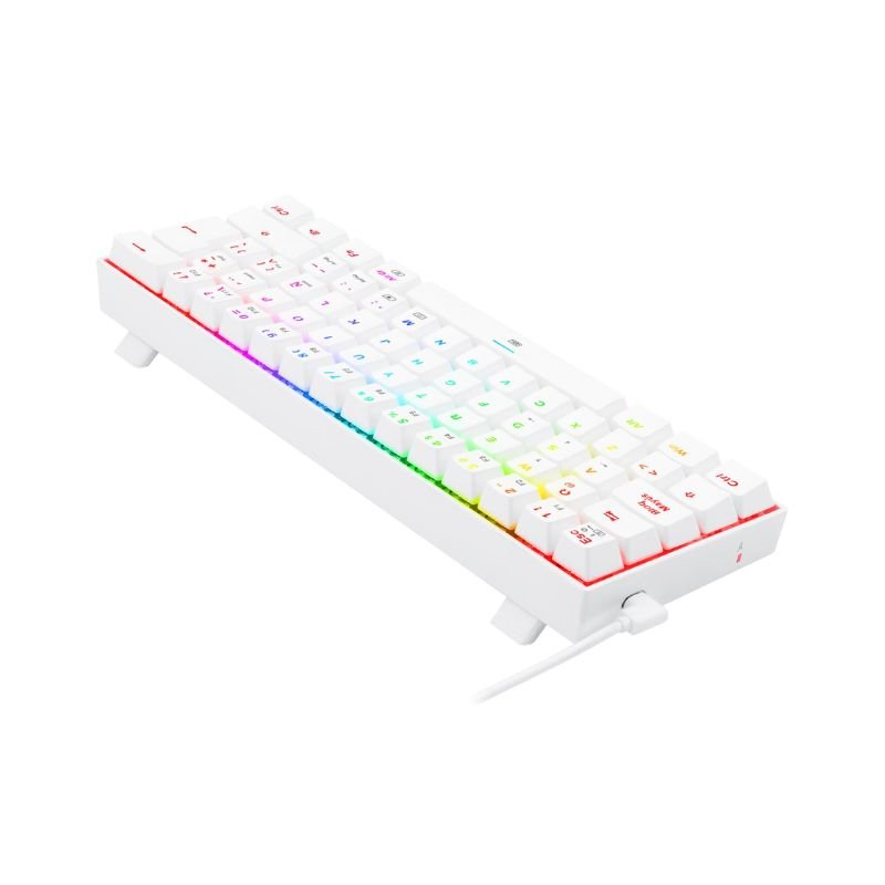 Teclado Gamer Redragon Dragonborn K630W RGB Switch Brown - Blanco - Bestmart