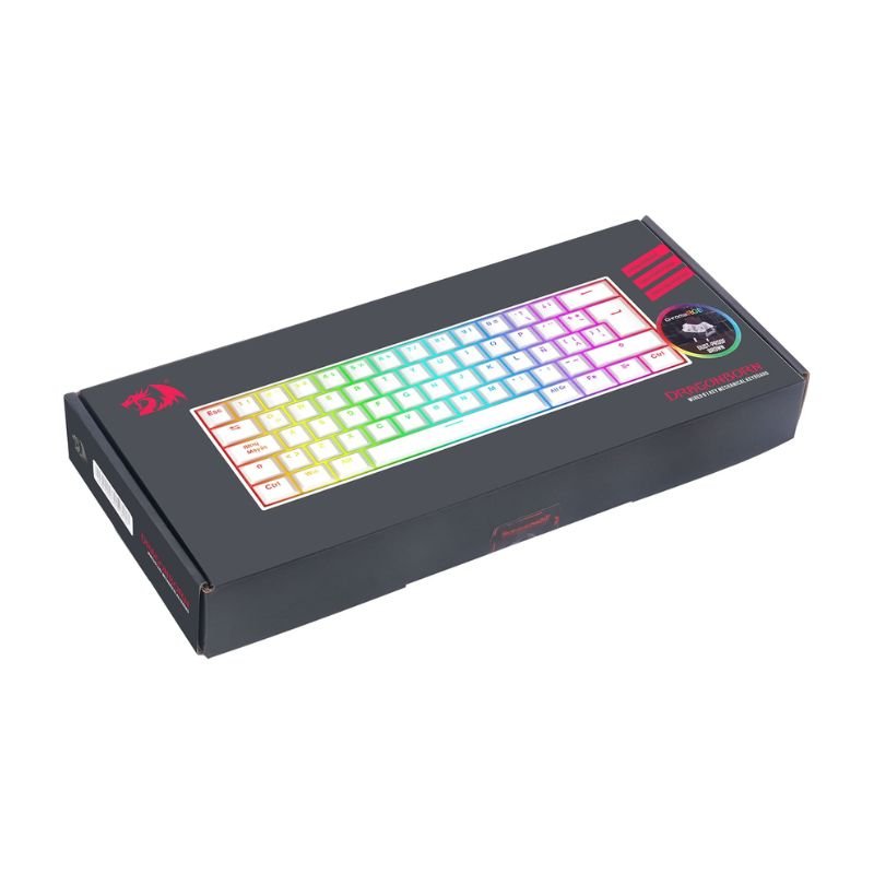 Teclado Gamer Redragon Dragonborn K630W RGB Switch Brown - Blanco - Bestmart