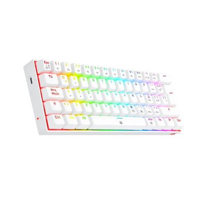 Teclado Gamer Redragon Dragonborn K630W RGB Switch Brown - Blanco - Bestmart
