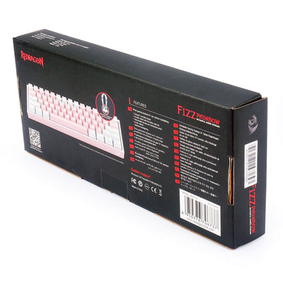 Teclado Gamer Redragon Fizz K617 RGB Mecánico Switch Red Rosado con Blanco - Bestmart