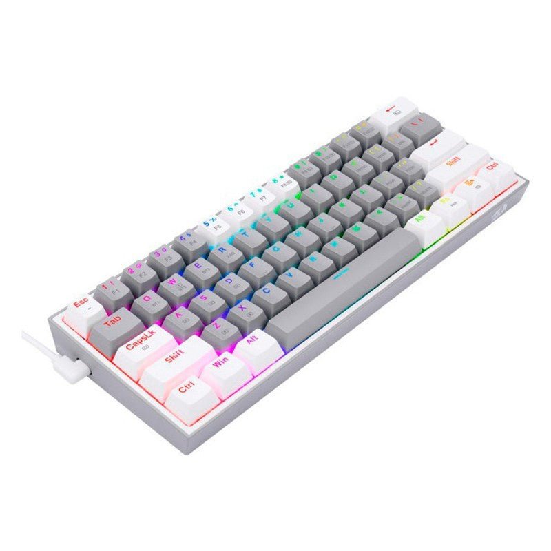 Teclado Gamer Redragon Fizz Pro K616 - RGB GW SP - Gris/Blanco - Bestmart