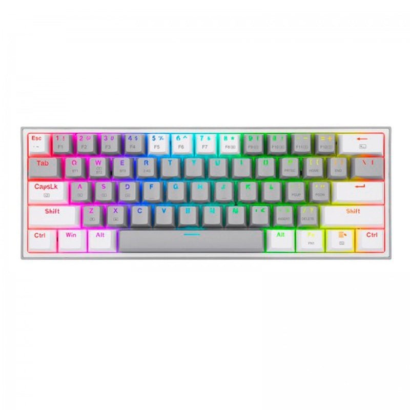 Teclado Gamer Redragon Fizz Pro K616 - RGB GW SP - Gris/Blanco - Bestmart
