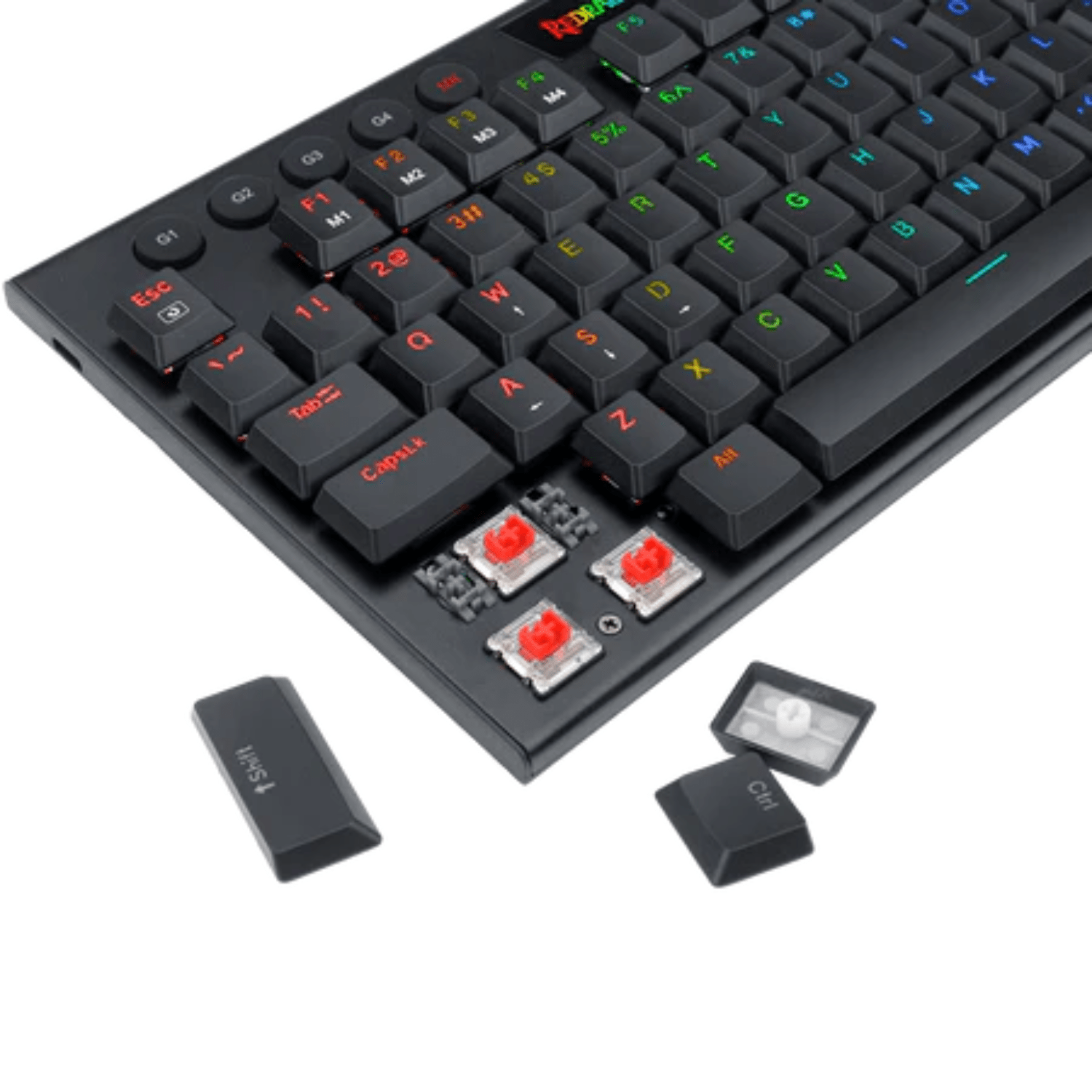 Teclado Gamer Redragon Horus FS Black Red Sw Cableado Español Negro - Bestmart