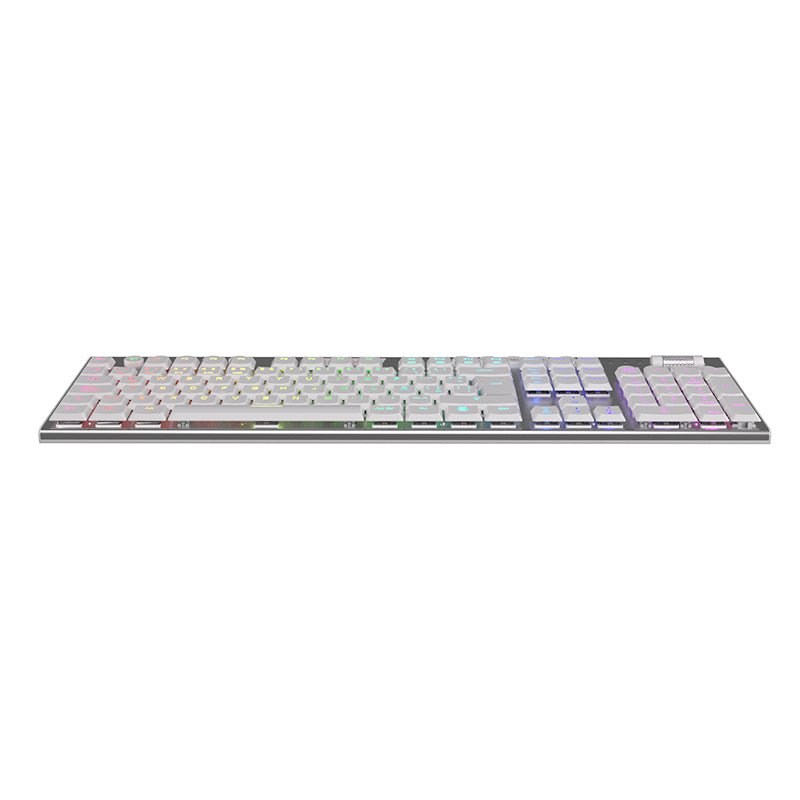 Teclado Gamer Redragon Horus K618W - RGB - SP Full Size WiFi - Blanco - Bestmart