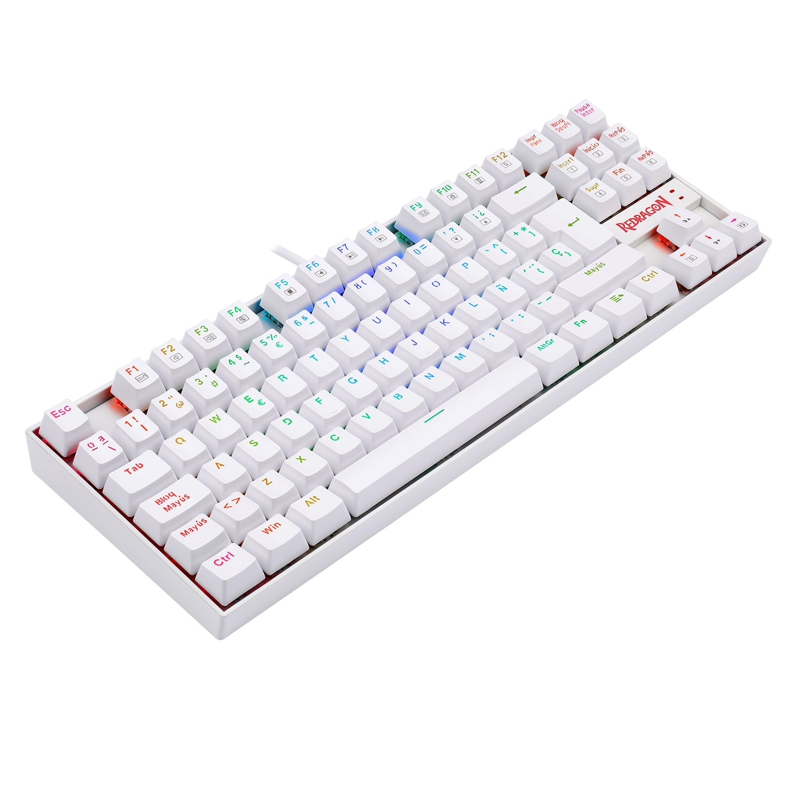 Teclado Gamer Redragon Kumara K552W RGB SP Switch Red Blanco - Bestmart