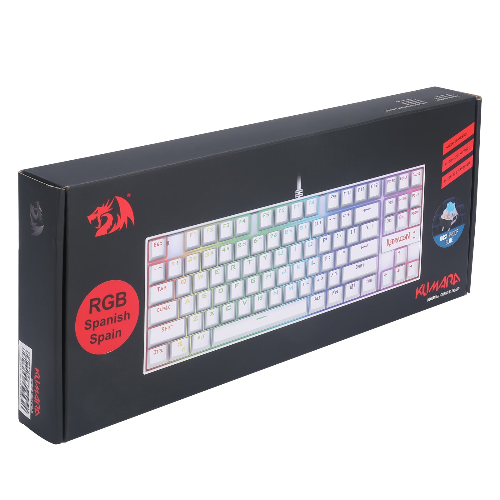 Teclado Gamer Redragon Kumara K552W RGB SP Switch Red Blanco - Bestmart