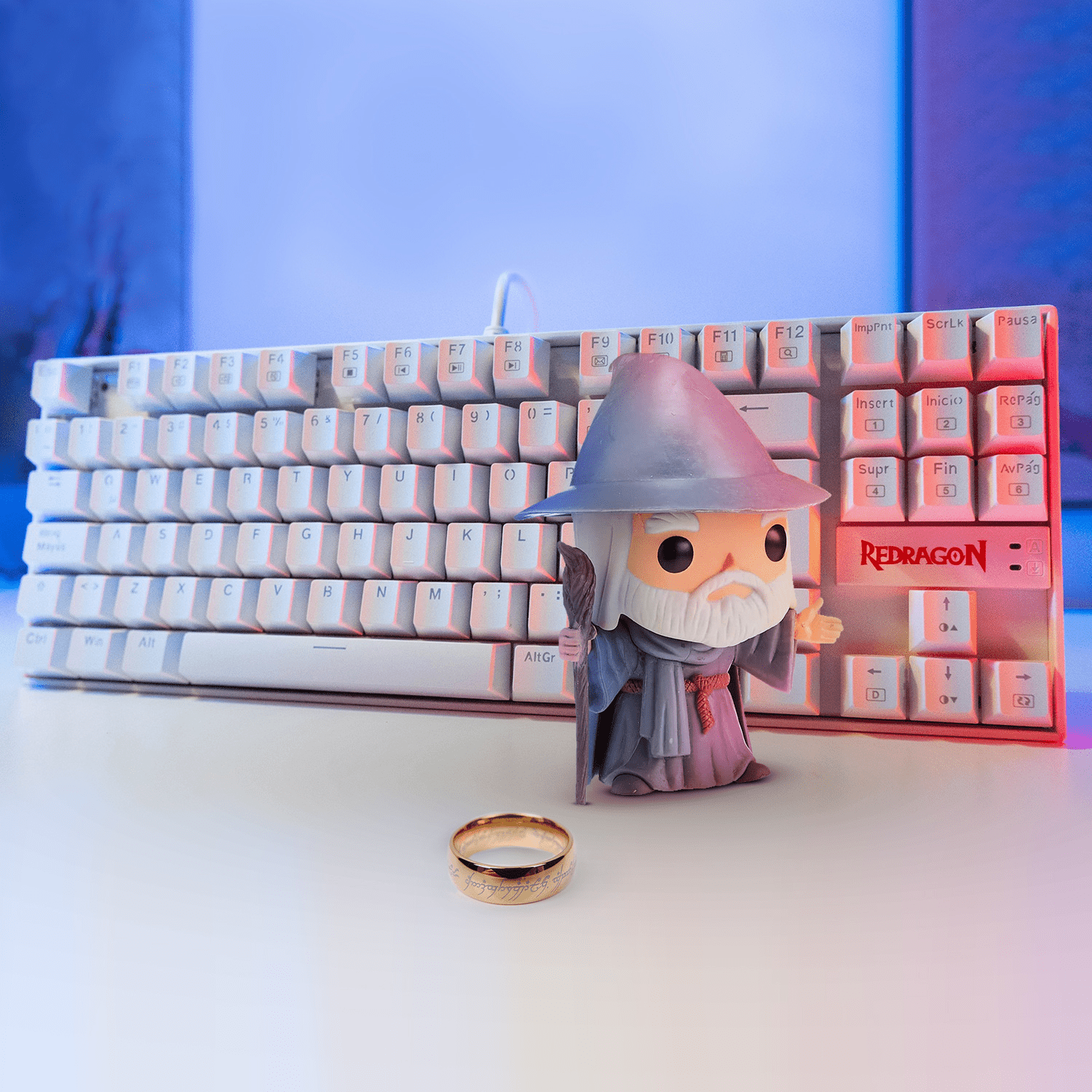 Teclado Gamer Redragon Kumara K552W RGB SP Switch Red Blanco - Bestmart