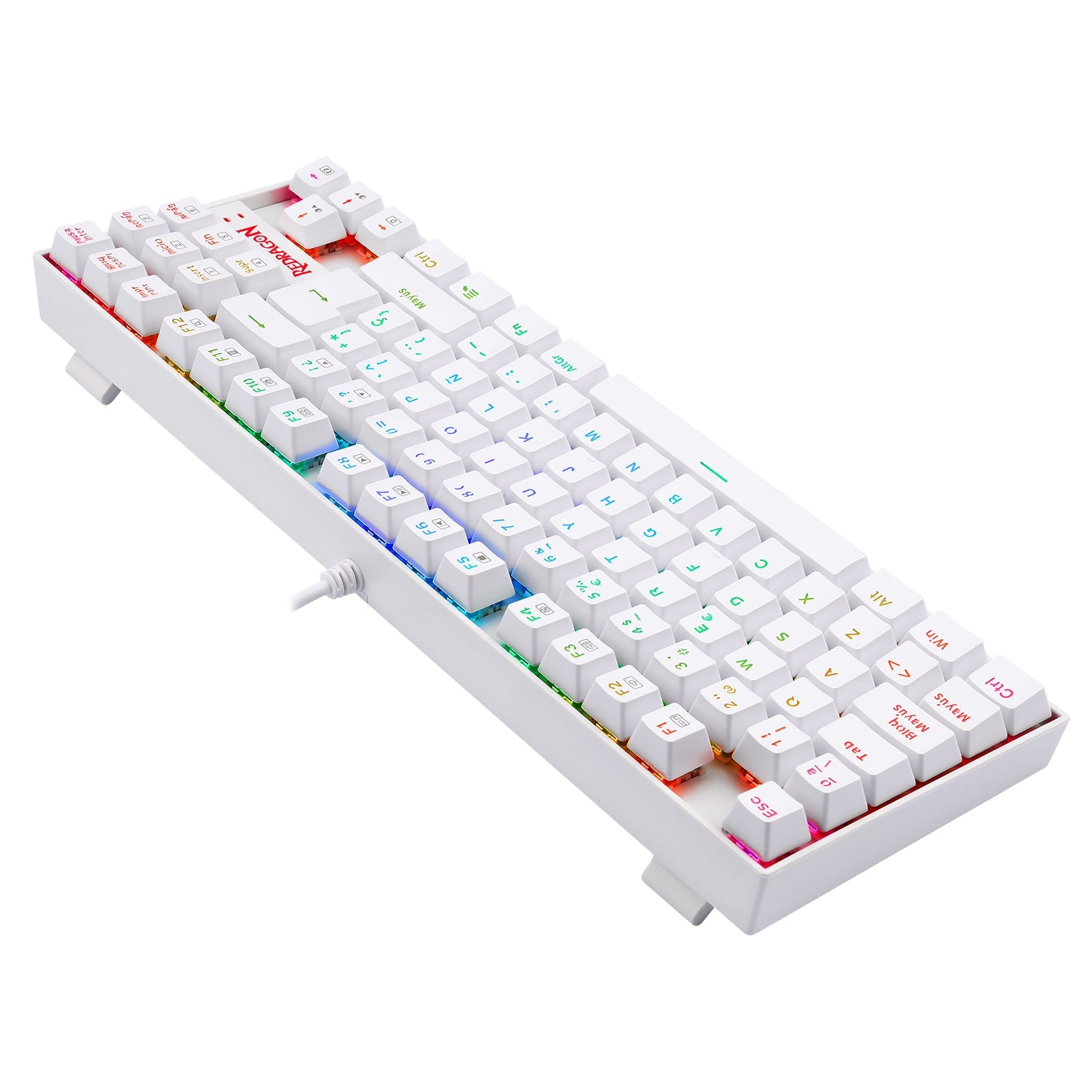 Teclado Gamer Redragon Kumara K552W RGB SP Switch Red Blanco - Bestmart
