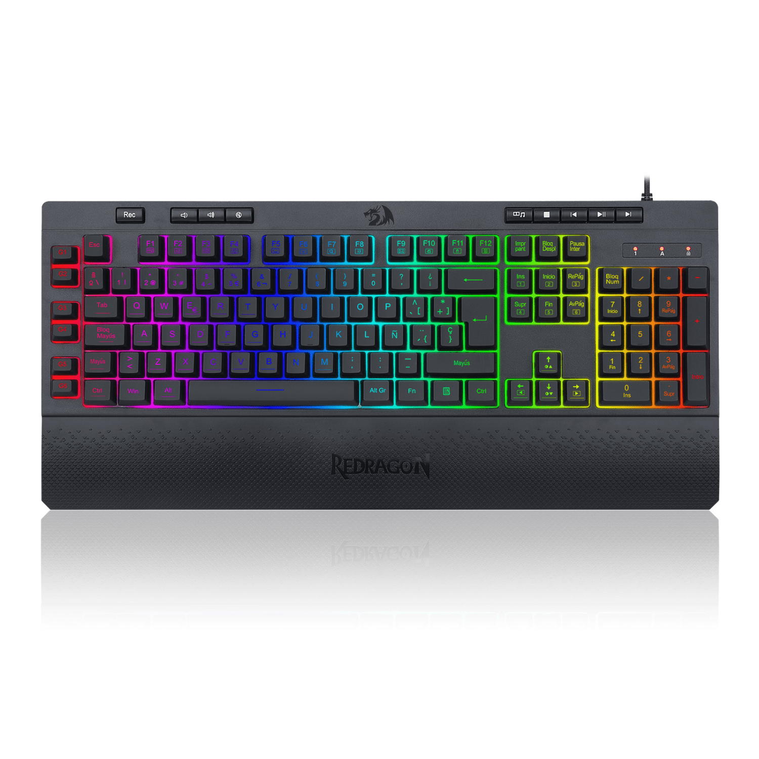 Teclado Gamer Redragon Shiva K512 RGB Español Negro - Bestmart