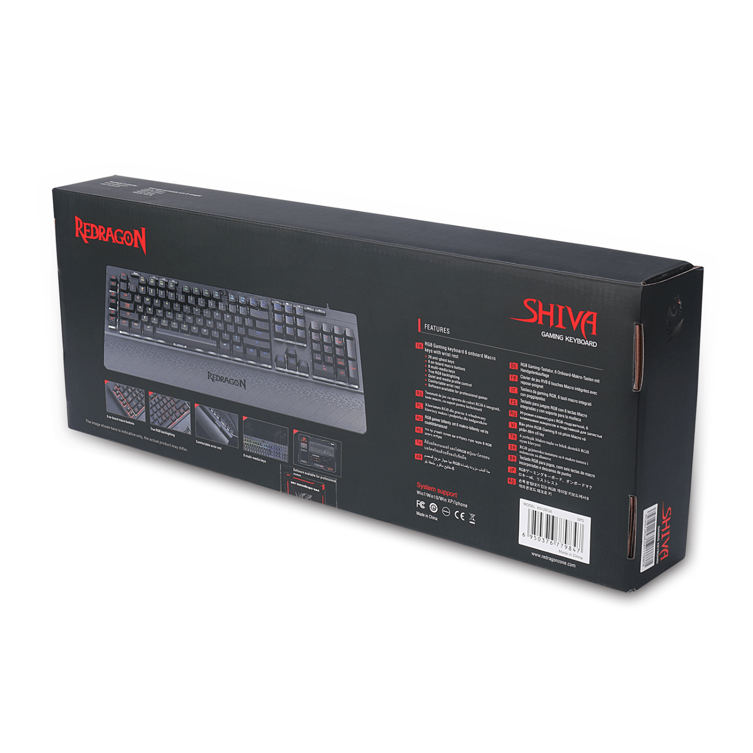 Teclado Gamer Redragon Shiva K512 RGB Español Negro - Bestmart