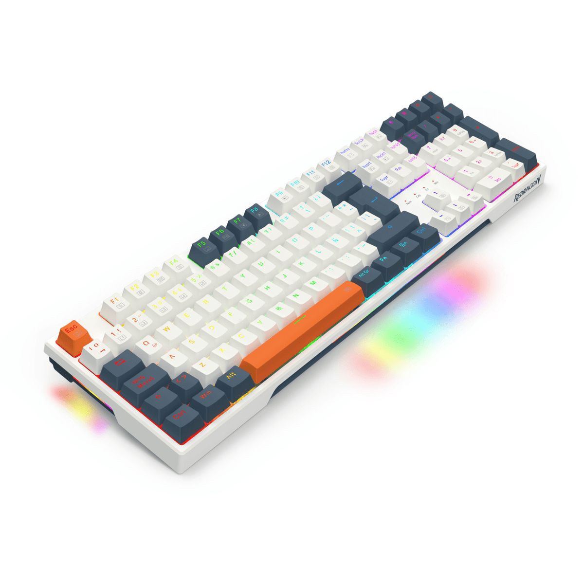 Teclado Gamer Redragon Trundle K668WBO Español Blanco con Mochila Aeneas de REGALO - Bestmart
