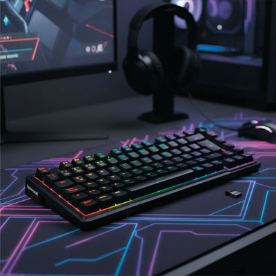 Teclado Mecánico Gamer Redragon Ucal Pro K673 Chroma RGB Switch Red - Compacto 75% - Negro - Español - Bestmart