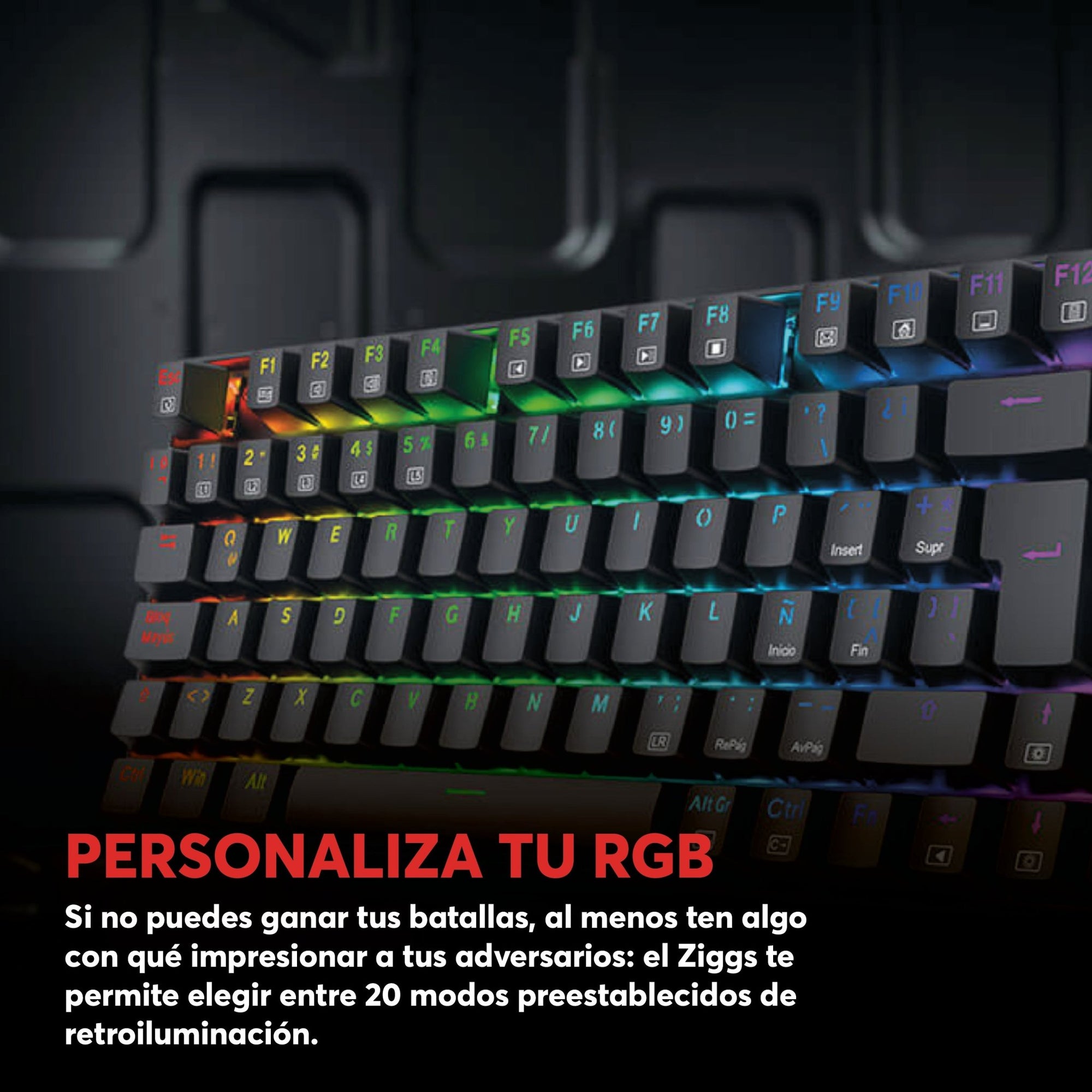 Teclado Mecánico Gamer Redragon ZIGGS K669 RGB Switch Red - Compacto 95% - Negro - Español - Bestmart