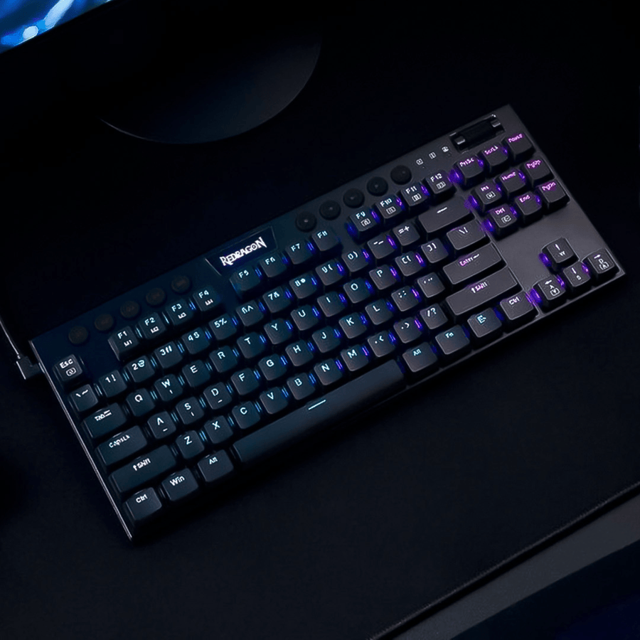 Teclado Mecánico Redragon Horus K621 RGB SP TKL WiFi Negro - Bestmart