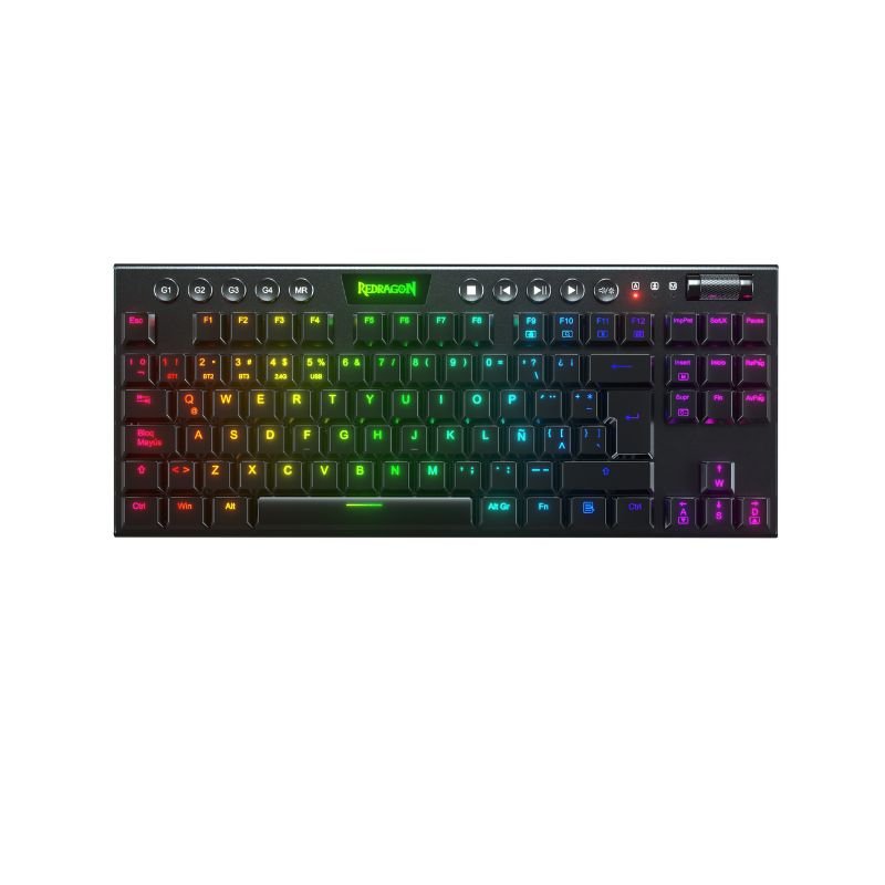 Teclado Mecánico Redragon Horus K621 RGB SP TKL WiFi Negro - Bestmart