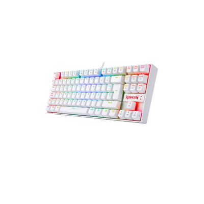 Teclado Mecánico Redragon K552 - RGB - SP Kumara - Blanco - Bestmart