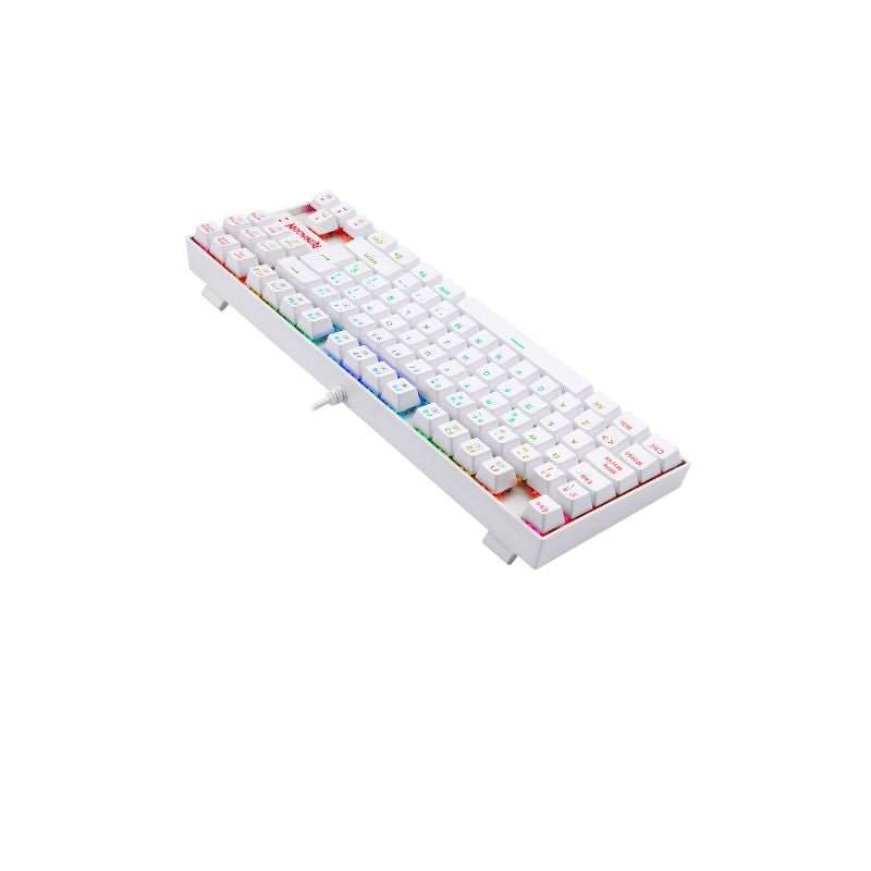 Teclado Mecánico Redragon K552 - RGB - SP Kumara - Blanco - Bestmart