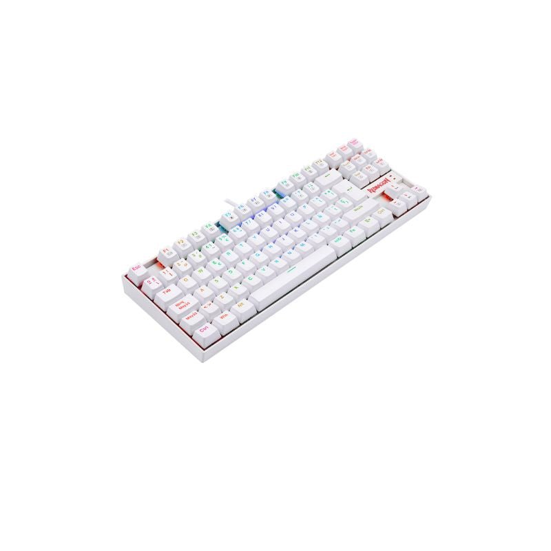 Teclado Mecánico Redragon K552 - RGB - SP Kumara - Blanco - Bestmart
