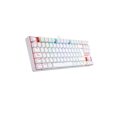 Teclado Mecánico Redragon K552 - RGB - SP Kumara - Blanco - Bestmart