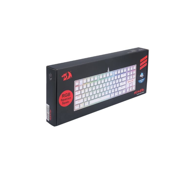 Teclado Mecánico Redragon K552 - RGB - SP Kumara - Blanco - Bestmart