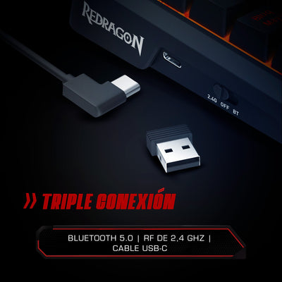 Teclado Mecánico Redragon Ucal LCD Pro K724RGB-PRO SP Español RGB - Bestmart