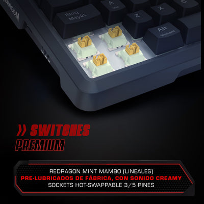 Teclado Mecánico Redragon Ucal LCD Pro K724RGB-PRO SP Español RGB - Bestmart