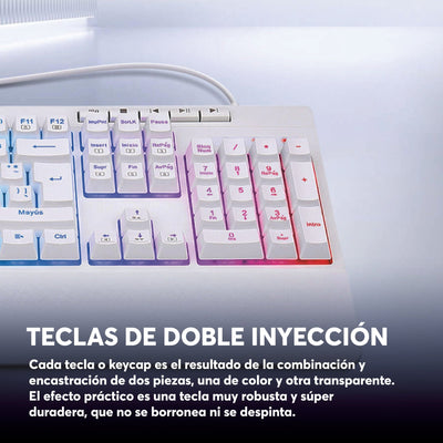 Teclado Membrana Gamer Redragon Shiva RGB K512 - Full Size 100% - Blanco - Español - Bestmart
