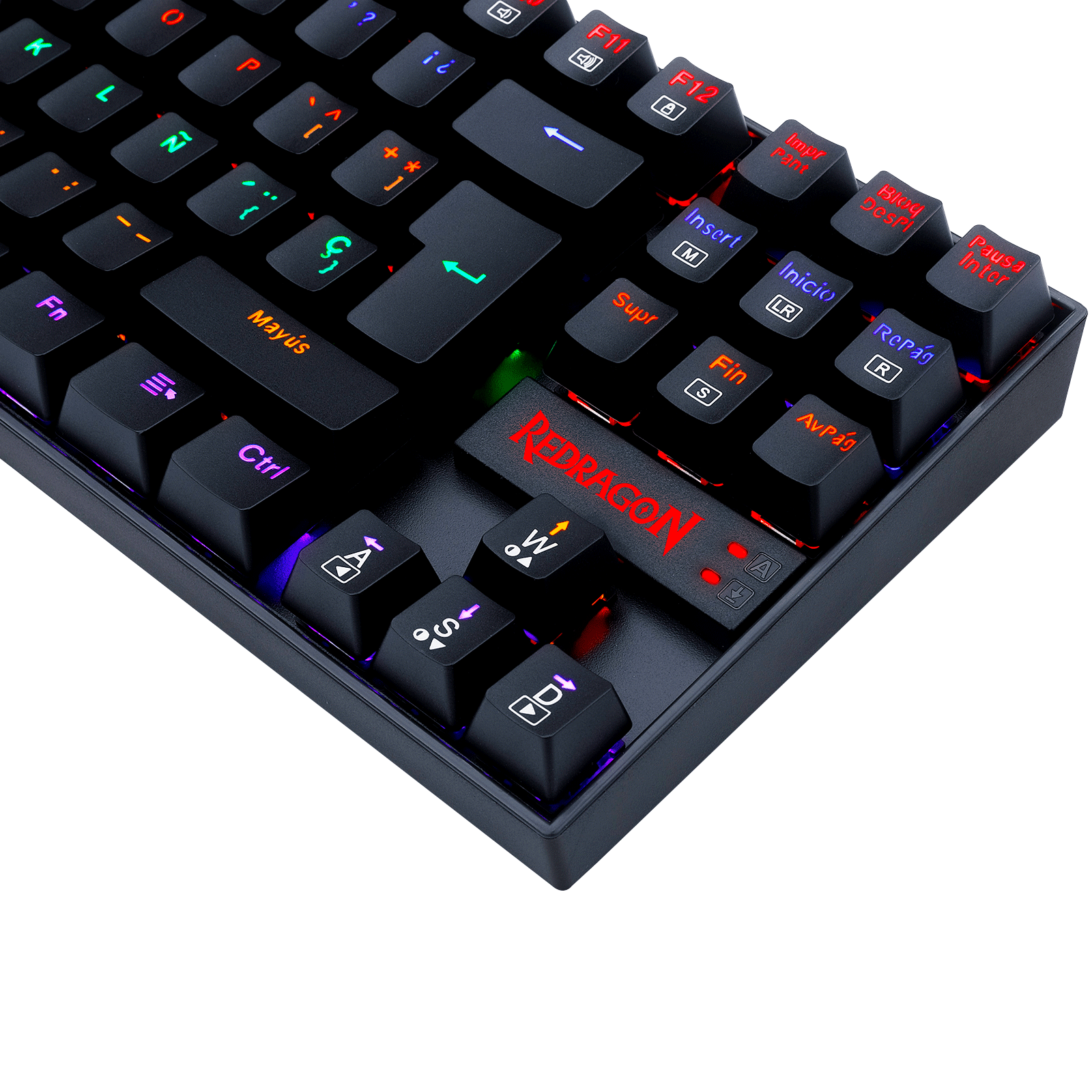 Teclado Redragon K552 - KR - SP Kumara Rainbow - Negro - Bestmart
