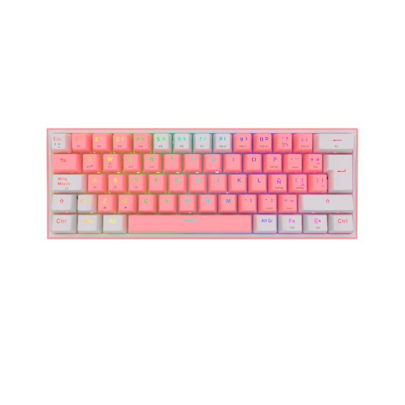 Teclado Redragon K616 - RGB PW SP Fizz Pro - Rosado - Bestmart