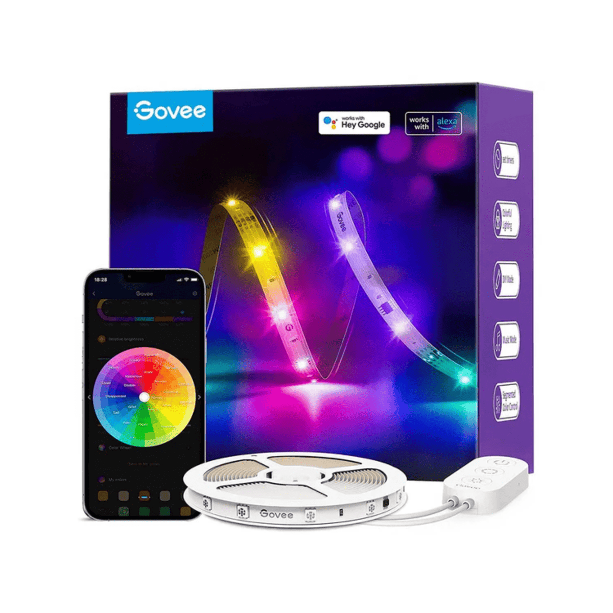 Tira de luces LED Govee RGBIC Basic Wi - Fi + Bluetooth - 5 metros - Bestmart