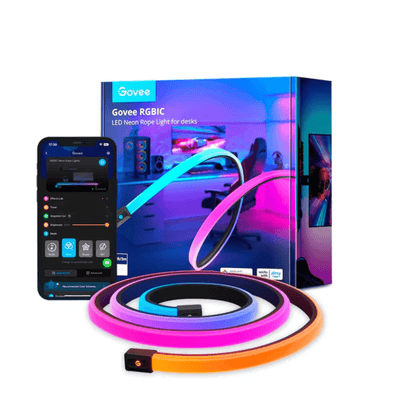 Tira Gamer de Luces de Neón Govee RGBIC ajustable para Escritorio - 3 metros - Bestmart