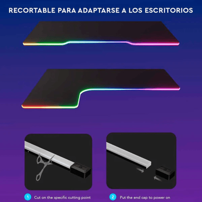 Tira Gamer de Luces de Neón Govee RGBIC ajustable para Escritorio - 3 metros - Bestmart