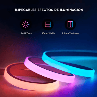 Tira Gamer de Luces de Neón Govee RGBIC ajustable para Escritorio - 3 metros - Bestmart