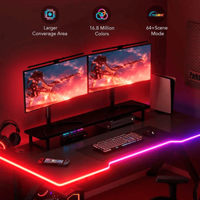 Tira Gamer de Luces de Neón Govee RGBIC ajustable para Escritorio - 3 metros - Bestmart