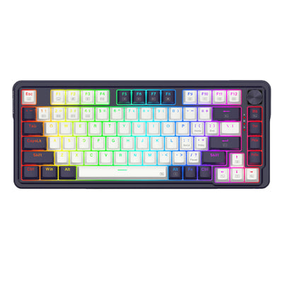 Teclado Gamer Redragon Ucal Pro WB K673 RGB - Red Switch - Blanco/Negro