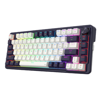 Teclado Gamer Redragon Ucal Pro WB K673 RGB - Red Switch - Blanco/Negro