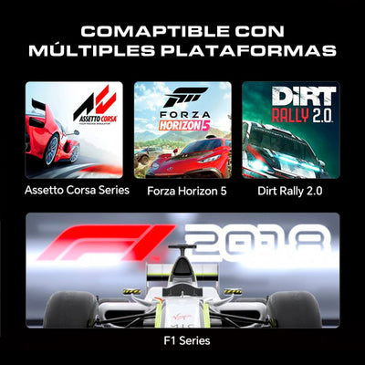 Volante de Carrera PXN V10 PRO con Pedales – PC, PS4, Xbox One, Xbox Series X|S - Negro - Bestmart