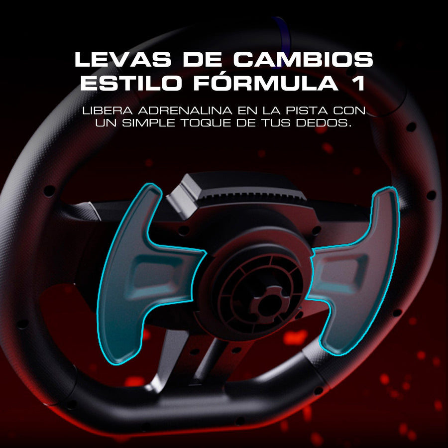 Volante de Carrera PXN V9 GEN2 con Pedales y Palanca 6+1 – PC, PS4, Xbox - Negro - Bestmart