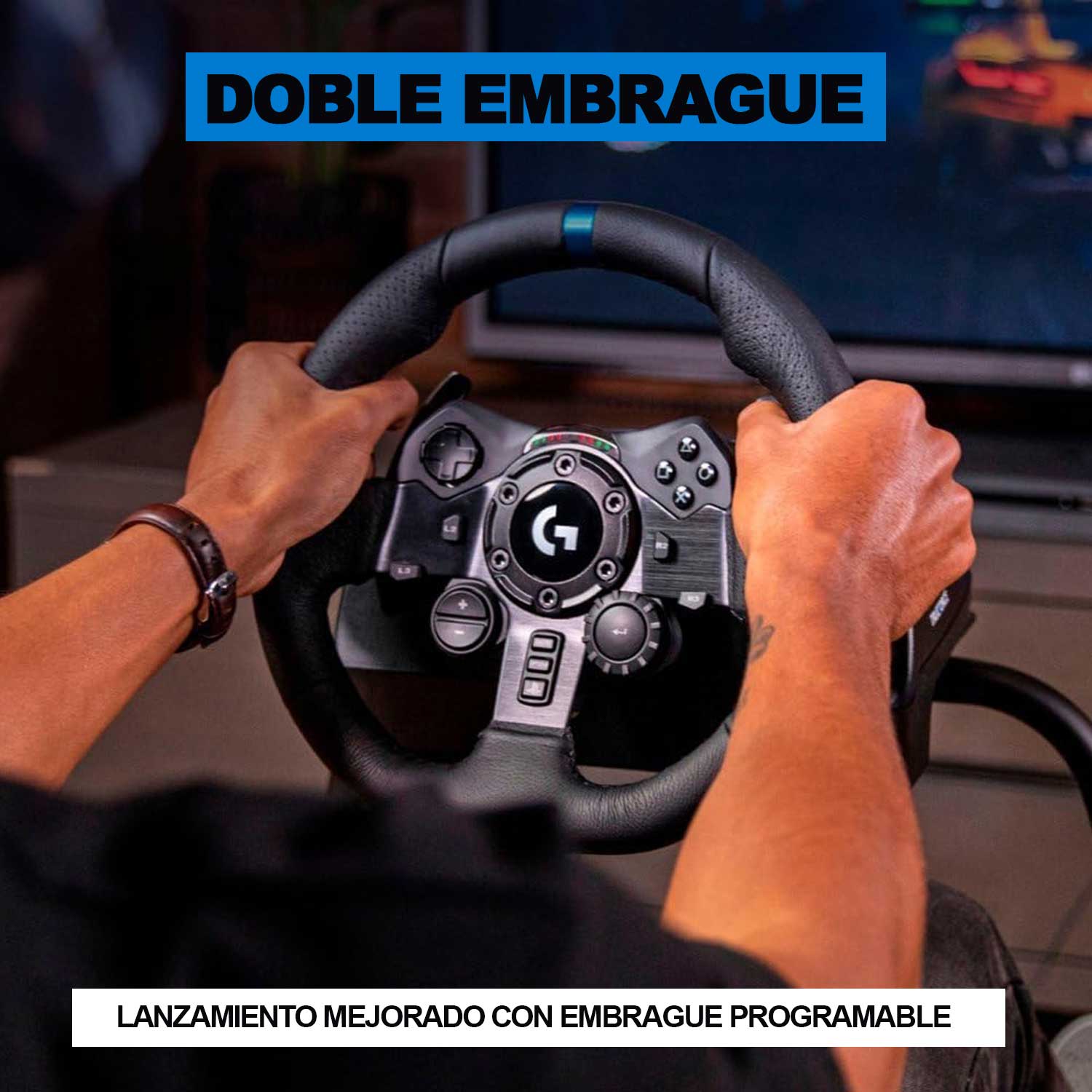 Volante De Carreras con Pedales Logitech G923 PS5, PS4 y PC (Windows) Negro - Bestmart