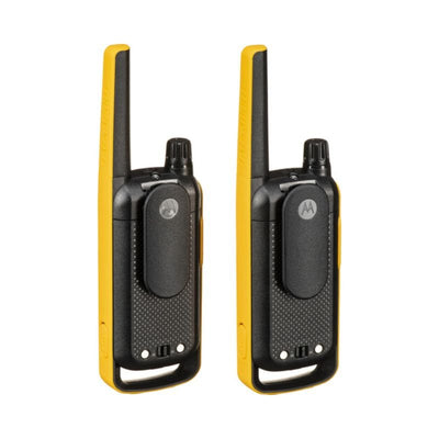 Walkie - talkies T470 FRS/GMRS (2 unidades) Radio bidireccional Motorola Solutions - Negro con amarillo - Bestmart