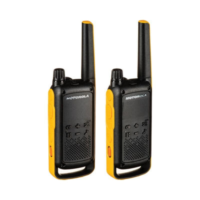 Walkie - talkies T470 FRS/GMRS (2 unidades) Radio bidireccional Motorola Solutions - Negro con amarillo - Bestmart