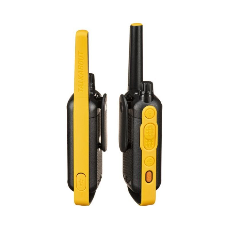 Walkie - talkies T470 FRS/GMRS (2 unidades) Radio bidireccional Motorola Solutions - Negro con amarillo - Bestmart