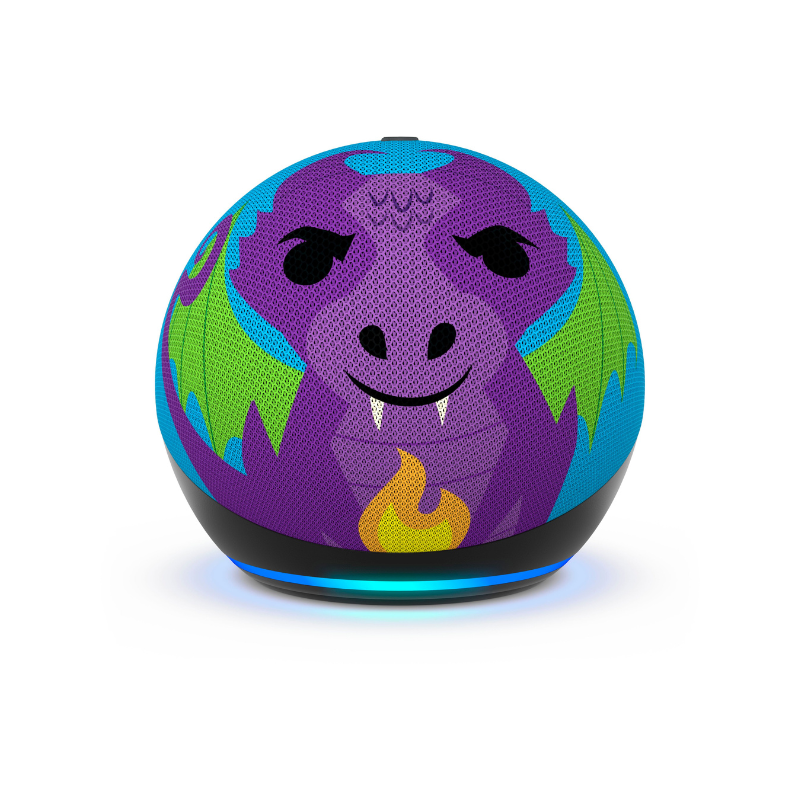 AMAZON Amazon Alexa Echo Dot Kids 5 (2022) - Dragón de Fuego - Bestmart