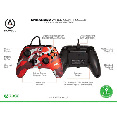 POWER A Enhanced Wired Controller for Xbox Series X|S - Rojo - PowerA - Bestmart